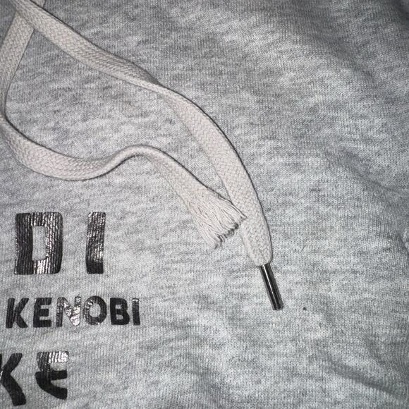 Star Wars Pull Over Hoodie Crop Youth Size Large Grey - Picture 4 of 8